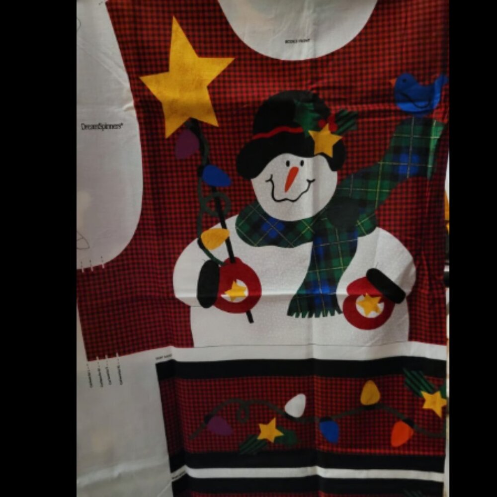 VTG Snowman Jumper Bodice By Vip Cut And Sew Misses XS- LG